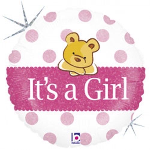 It's A Girl Helium Balloon - Award-Winning